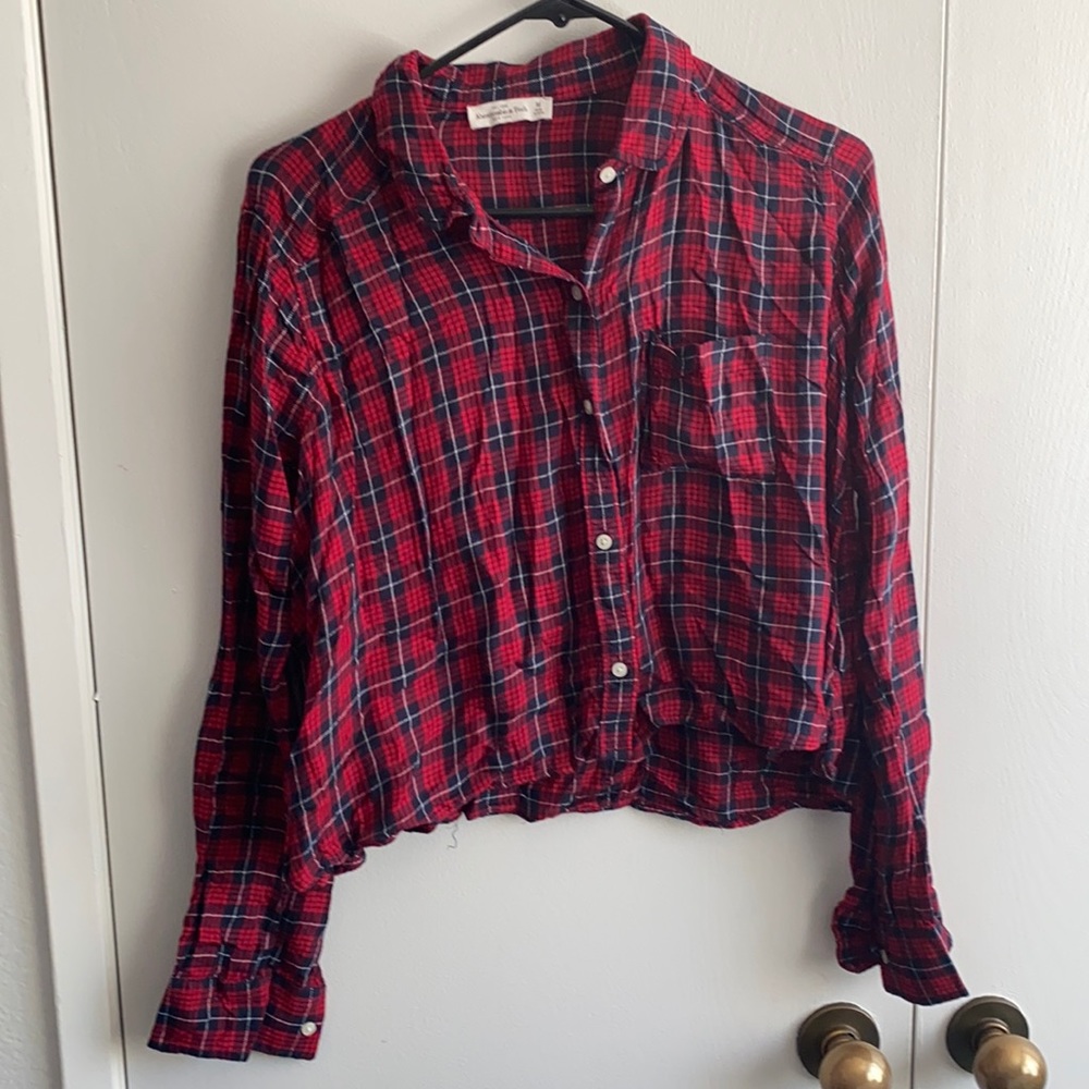 Abercrombie & Fitch flannel crop top